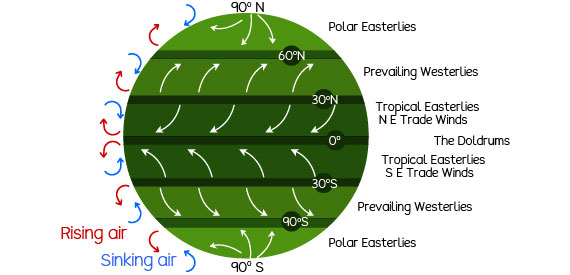 prevailing westerlies definition