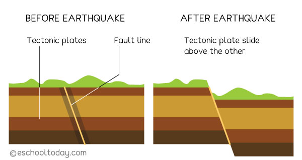 What happens to the earth's crust during an earthquake?