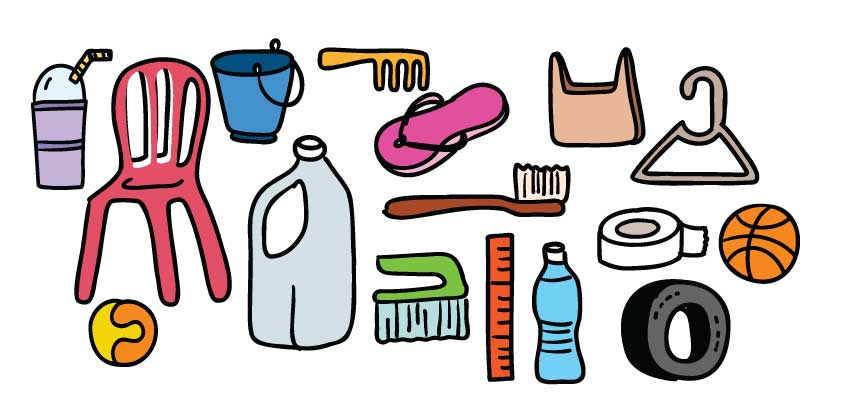 Plastic products and plastic wastes